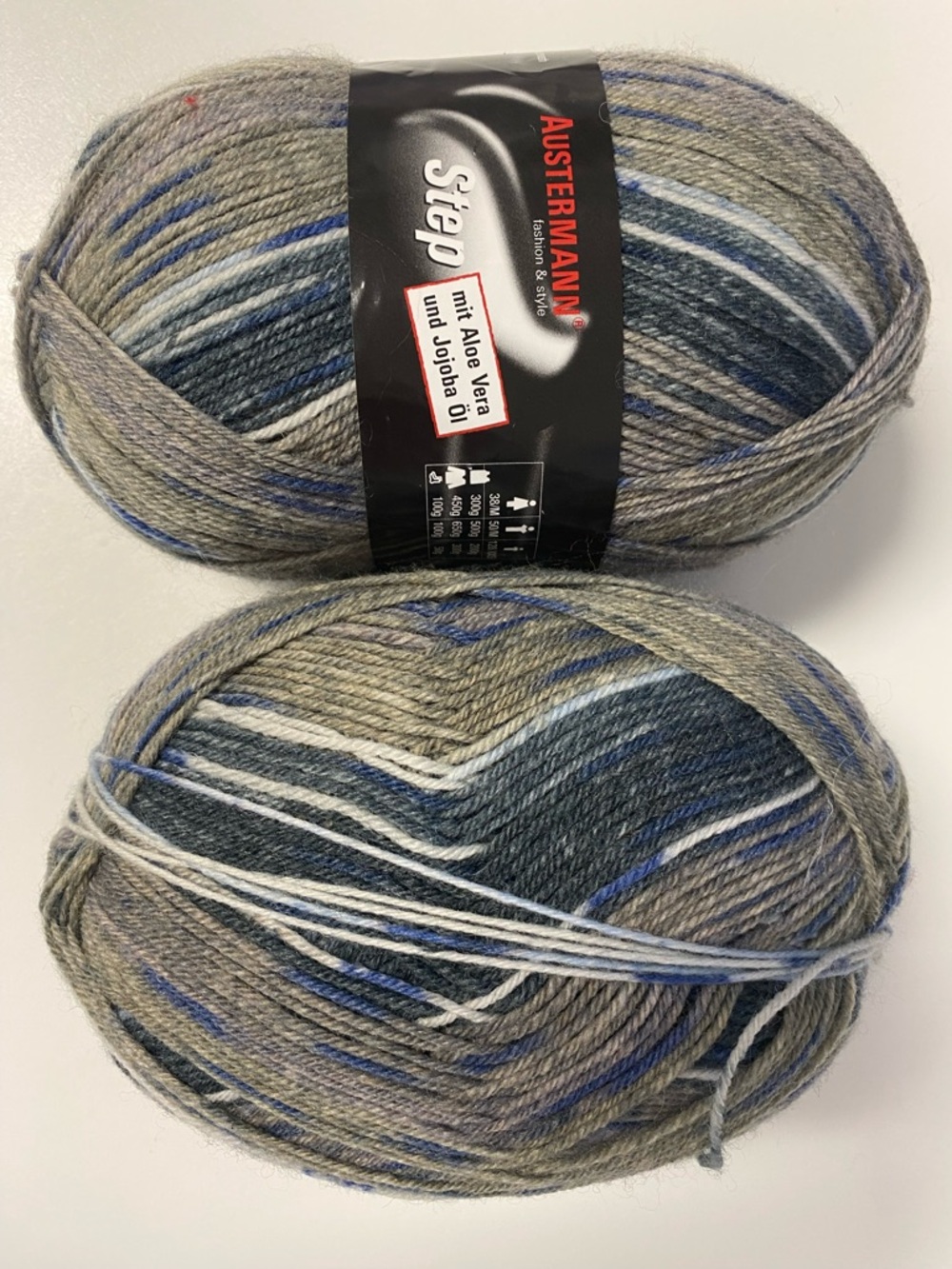 Austermann Fashion&Style - Gray & Blue 75% Virgin Wool